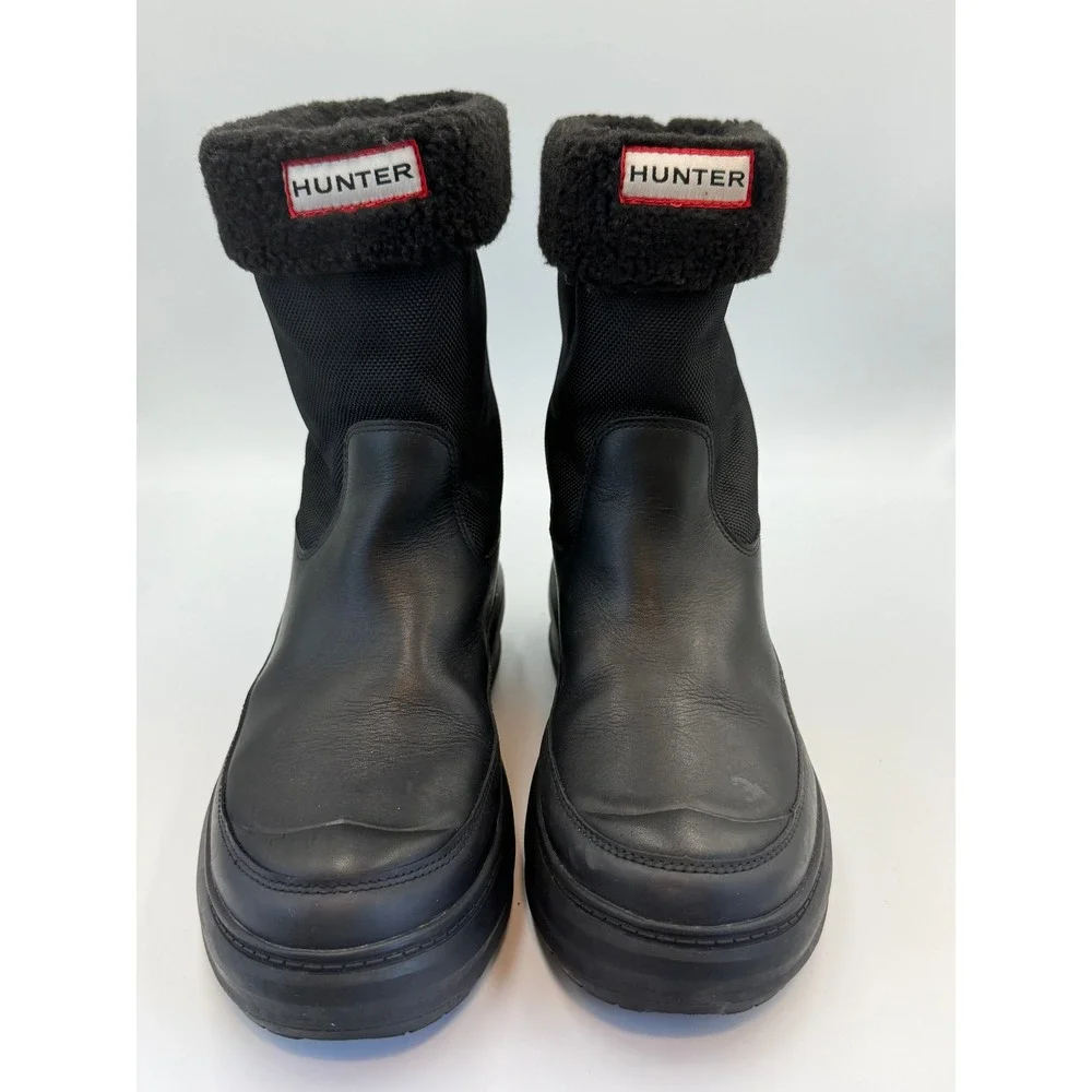 Hunter x Killing Eve Women Black Leather Insulated Boots Size 7 Limited Edition